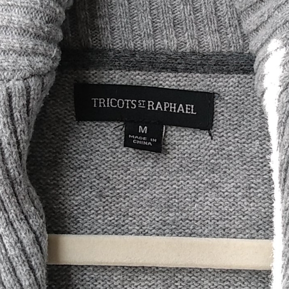 TRICOTS st RAPHAEL MENS CABLE  KNIT SWEATER - Picture 2 of 6